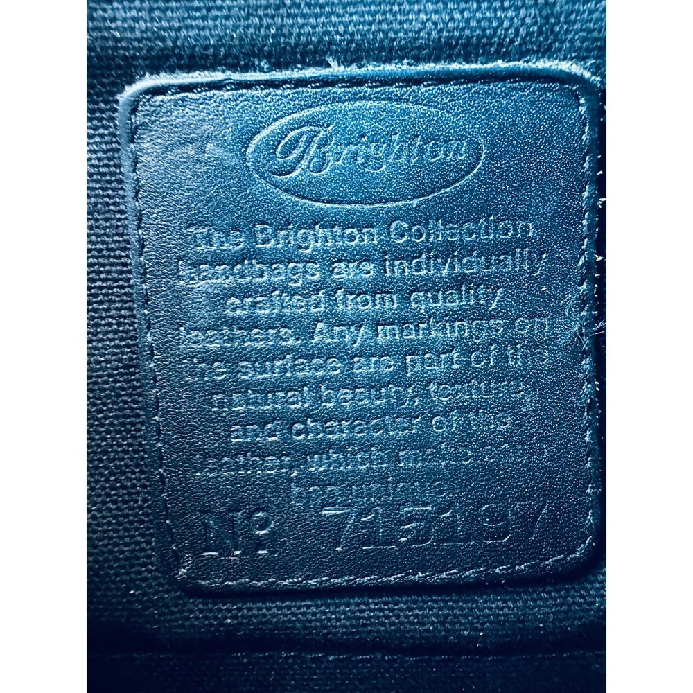 Vintage Brighton Cheryl Crossbody Leather Bag Alligator Embossed Black Brown 90s - Picture 16 of 16